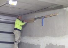 Cement rendering Basement rendered with sand and cement